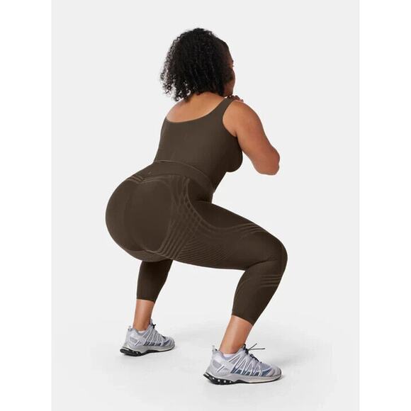 Fanka Pants - Fanka Medium Lift and Curve 7/8 Leggings (Reversible Wear) Chocolate Brown